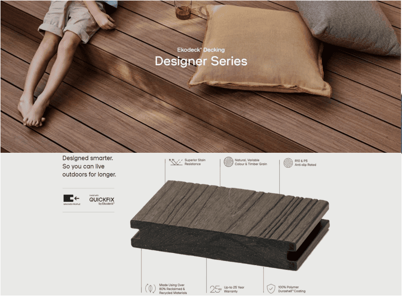 Ekodeck composite decking sample