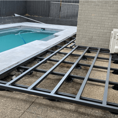 Clickdeck modular decking system perfect for pool decks